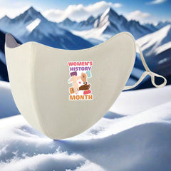 Women's History Month 3D Face Mask Plush Warm Windproof Eye Protection