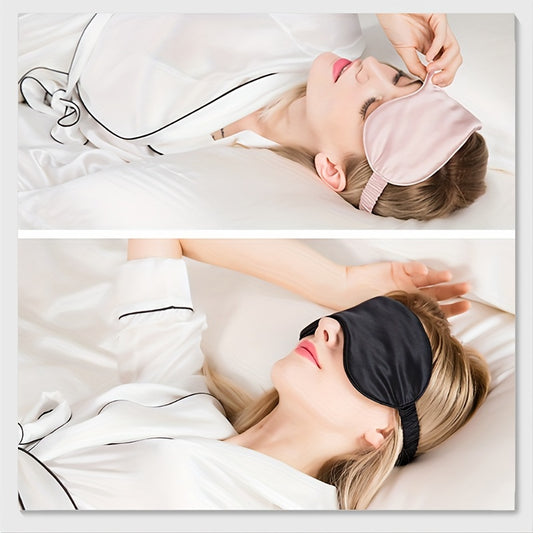 Blackout Eye Mask Embroidered Solid Blindfold for Travel Rest Yoga