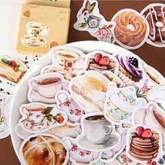 46pcs Afternoon Tea Decorative Stationery Stickers Set Scrapbooking DIY Album