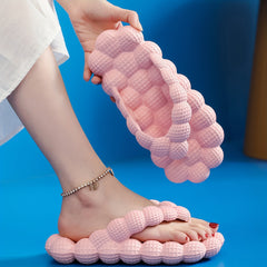 Girls Solid Lychee Slippers Non Slip Lightweight Open Toe Indoor Shower Pool