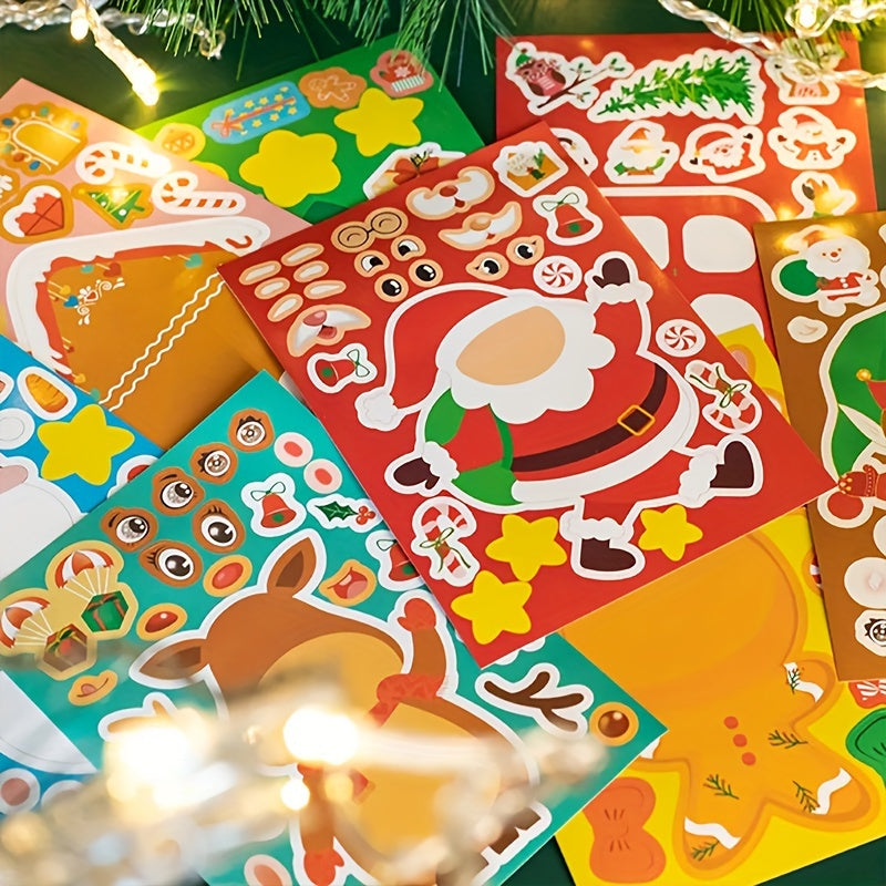 8pcs Christmas Family Party DIY Sticker Decorative Sealing Sticker