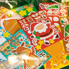 8pcs Christmas Family Party DIY Sticker Decorative Sealing Sticker