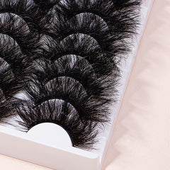 25mm Fluffy False Eyelashes Faux Mink Thick Fluffy Lashes Natural Look