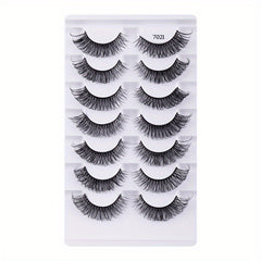 7 Pairs of Natural Looking False Lashes for Makeup Collection