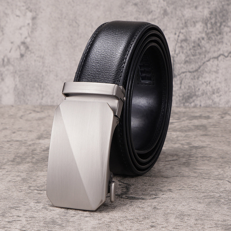 Men's Automatic Buckle Belt Business Casual Cowhide Belt