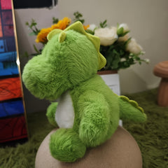 Green Dinosaur Plush Toy Bead Filled Stuffed Animal Dino Doll