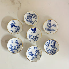 Chinese Style Ceramic Saucer for Dollhouse Decoration