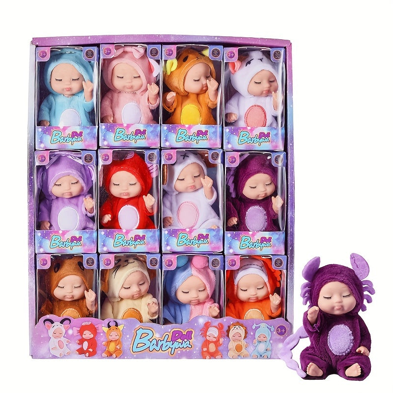12 Pack 10 PVC Reborn Doll Constellation Series Playset with Handcrafted Outfits