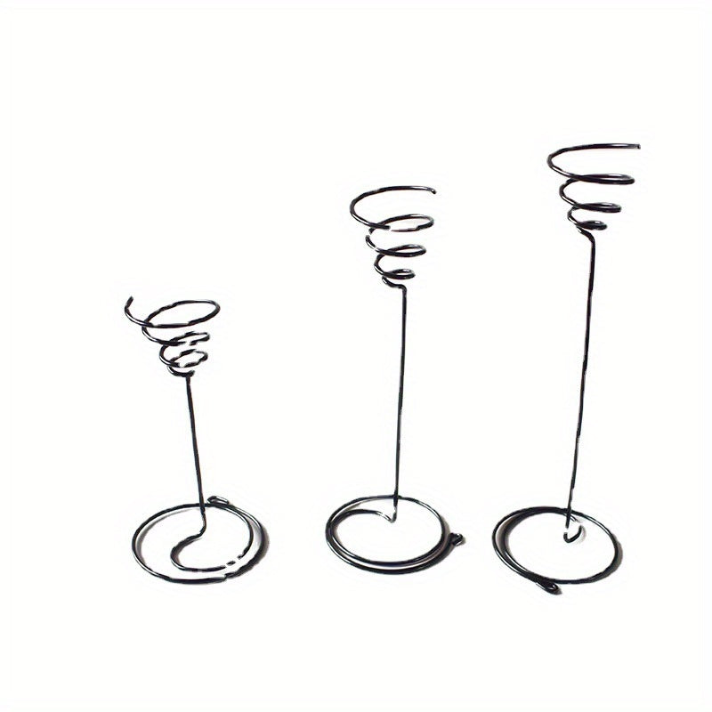 3pcs Tall Spiral Flower Stand Metal Air Plant Holders