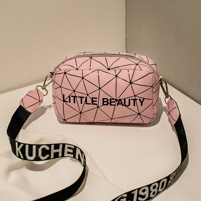Geometric Crossbody Bag Mini Holographic Square Purse Faux Leather Shoulder Bag