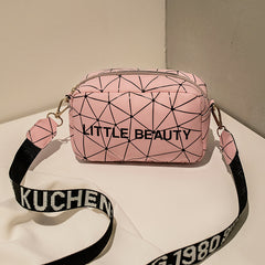 Geometric Crossbody Bag Mini Holographic Square Purse Faux Leather Shoulder Bag