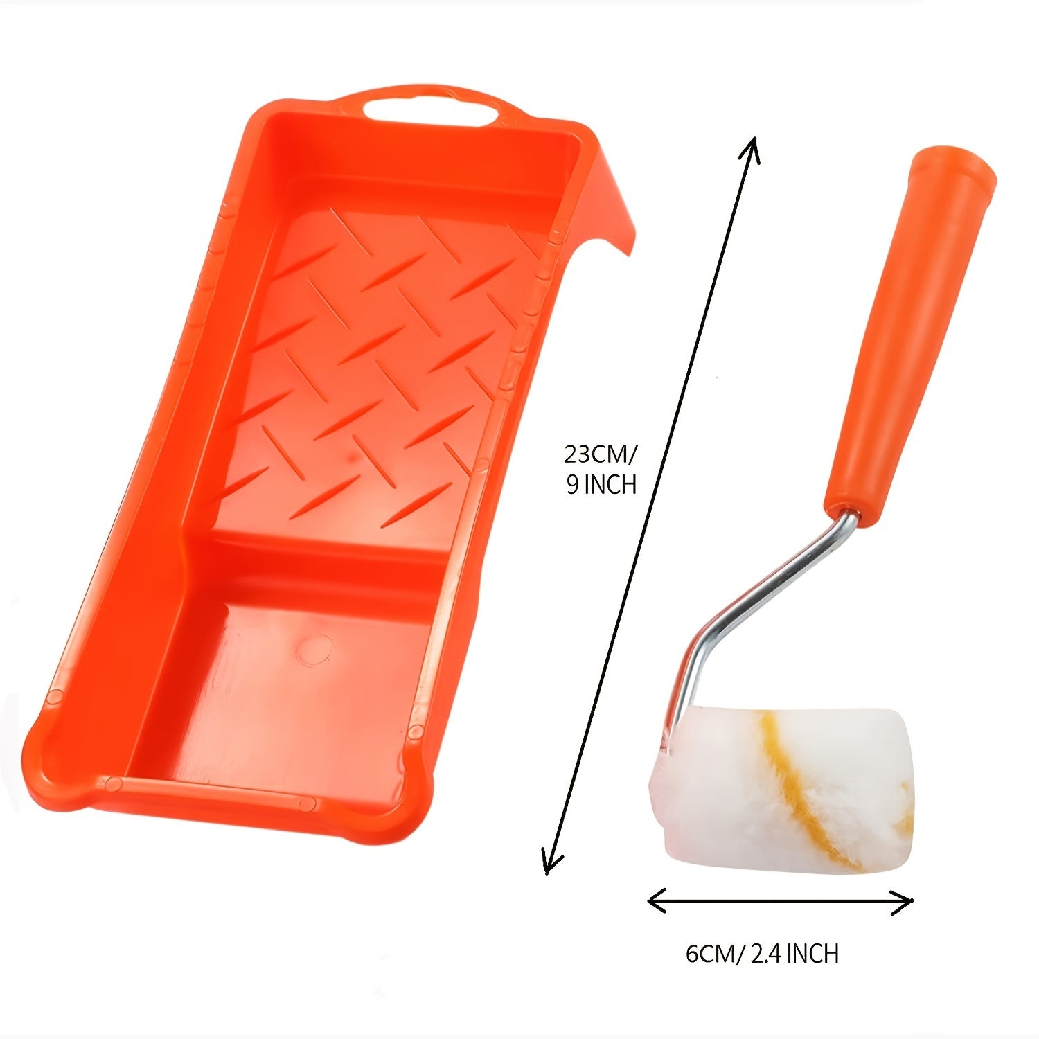 8pcs Paint Roller Set 2 Inches Small Fine Finish Paint Roller Kit With Tray