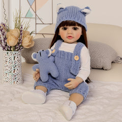 Realistic Reborn Doll Full Vinyl Body Long Hair Princess Doll
