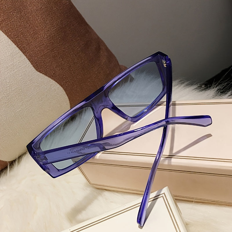 Oversized Rectangular Sunglasses Y2k Retro Style