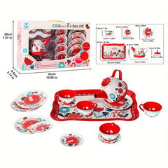 Girls Tea Set Toy DIY Pretend Play Simulation Afternoon Tea Game Toys