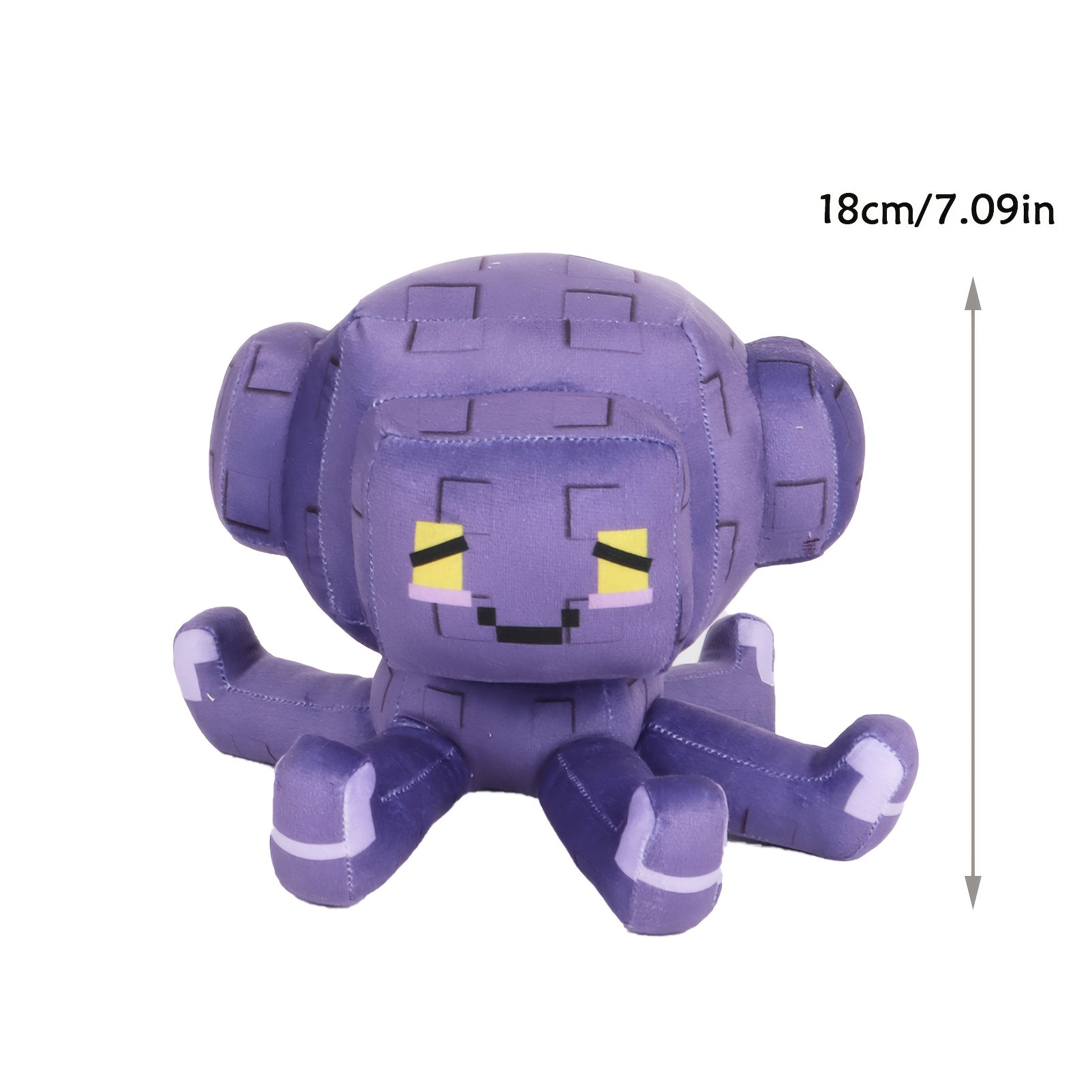 Octopus Plush Toy Soft Purple Squid with Yellow Eyes - Perfect Gift