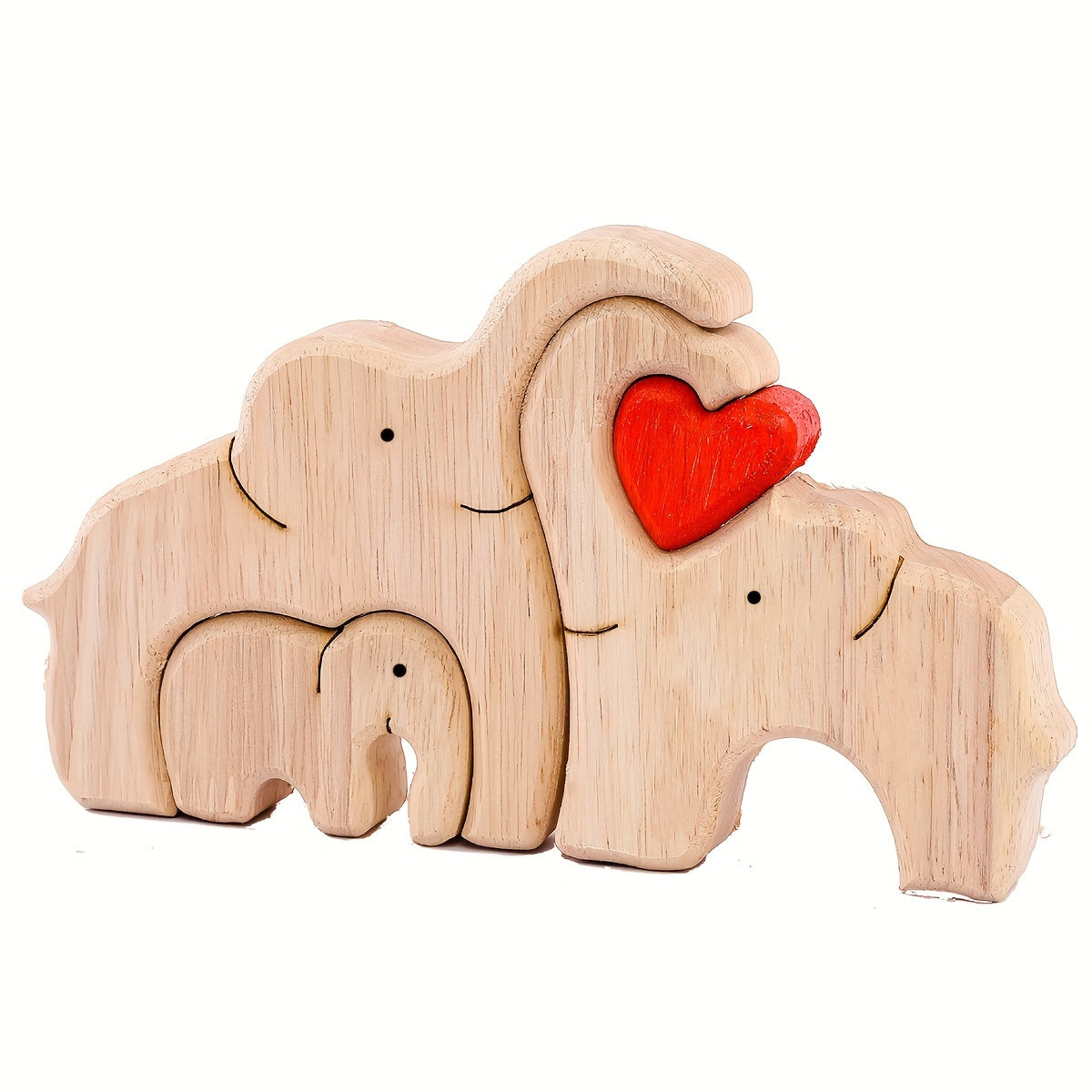 Wooden Elephant Puzzle Ornament for Family