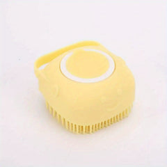 Dog Bath Brush Shampoo Dispenser Brush Pet Massage Silicone