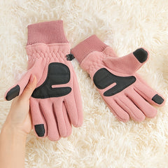 SPORT Plush Screw Gloves Winter Fleece Non Slip Touch Screen Driving Mitten