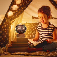 3D Solar System Crystal Ball Night Lamp with LED Base