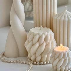 Geometric Wave Twisted Candle Molds Abstract Art Decoration