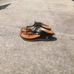 Metal Decor Wedge Slippers Women's Platform Sandals