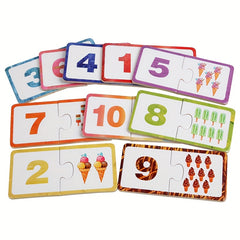 Wooden Counting and Matching Educational Toy with Colorful Box