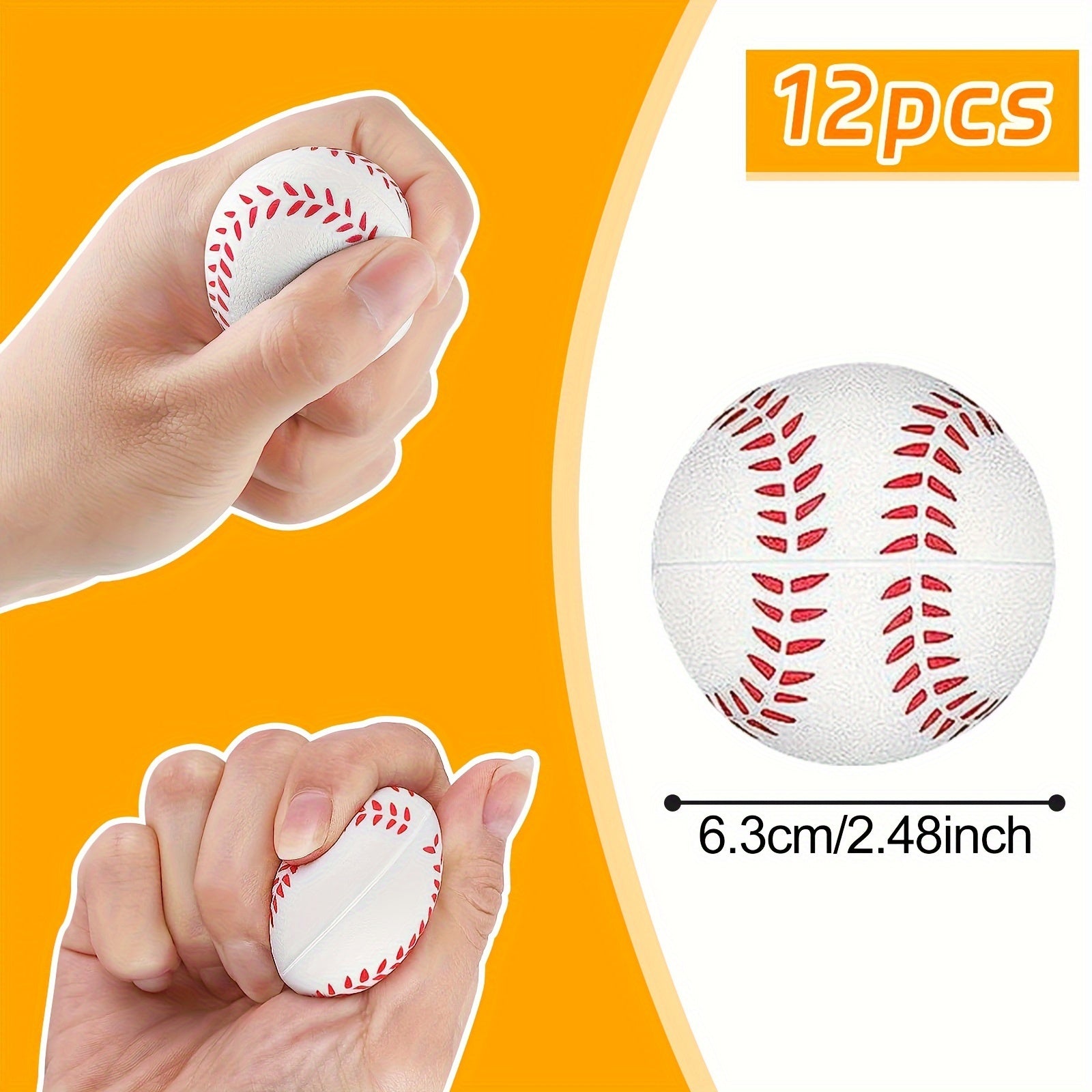 12pcs Soft Foam Sponge Mini Stress Balls Football Basketball Tennis