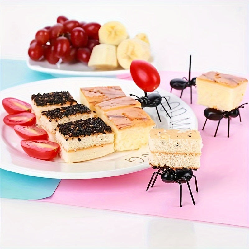 Ant Shaped Fruit Forks Set - Reusable Kitchenware for Home & Outdoor