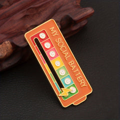 Funny Enamel Metal Badges Lapel Pin My Social Brooch Mood Expression