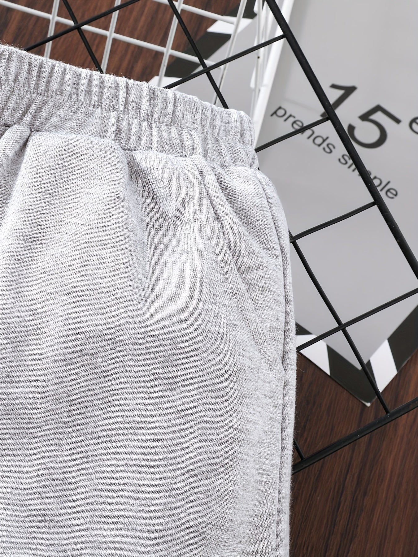 Girls Heart Print Sweat Shorts Elastic Waist Casual Sports Clothes