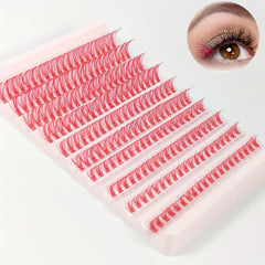 200pcs Pink DIY Eyelashes Extensions Natural Look False Eyelashes