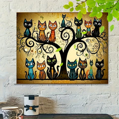 DIY Paint by Numbers Kit Tree Cat Relax Coloring Craft Ideal Gift
