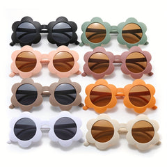 Retro Round Frame Sunglasses for Little Girls