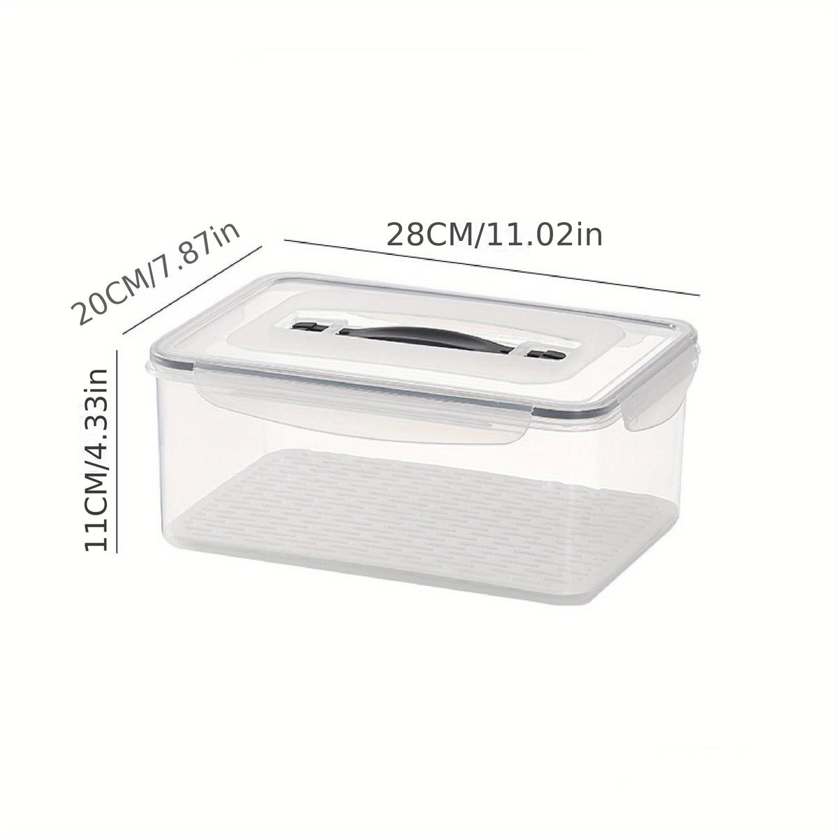 Kitchen Food Storage Container with Handheld and Enlarged Capacity