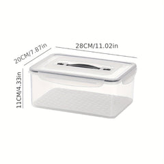 Kitchen Food Storage Container with Handheld and Enlarged Capacity