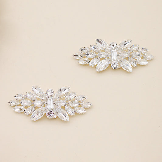 Rhinestone Shoe Clips DIY Floral Shoe Buckle Wedding Party