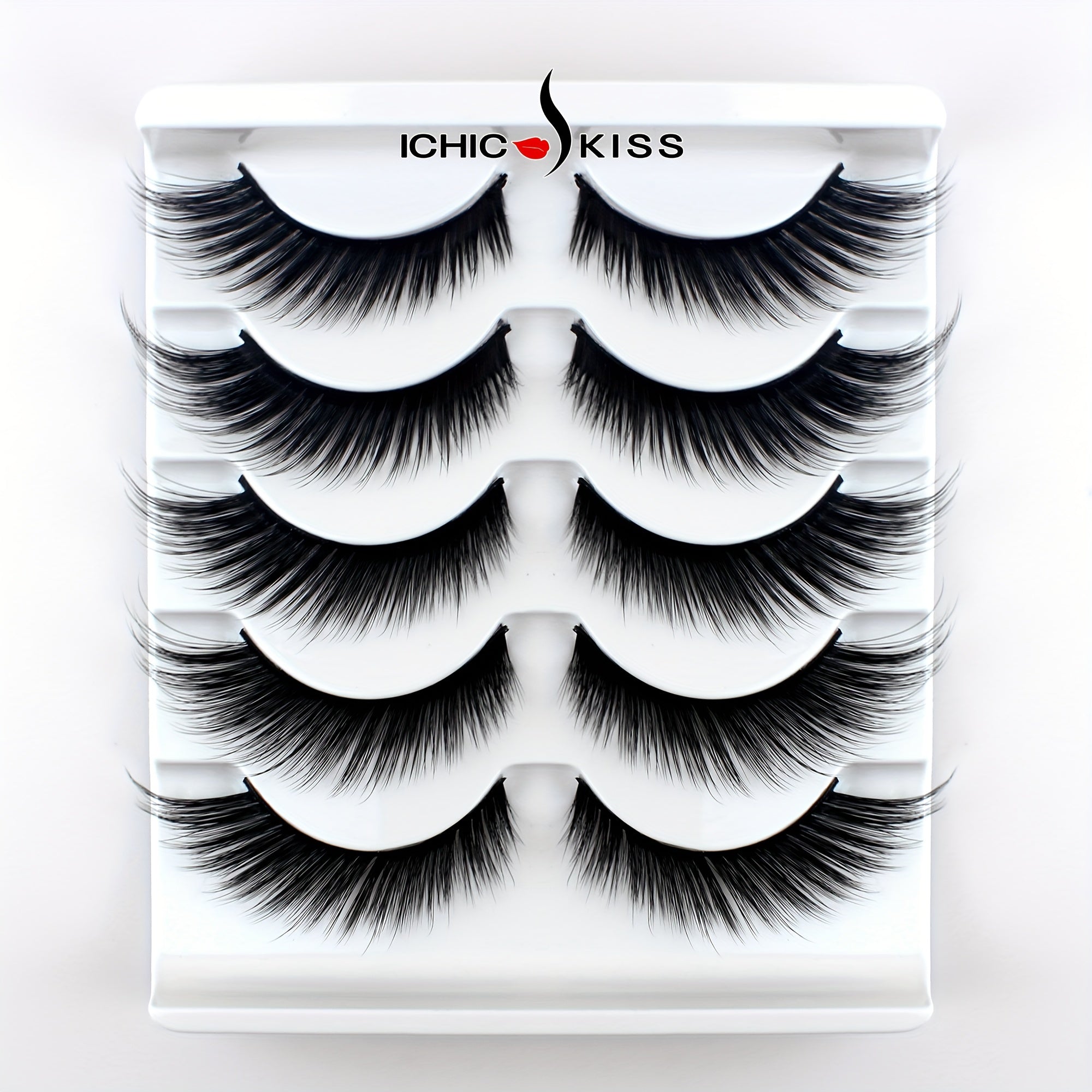 5 Pairs Faux Mink Fox Eye Cat Eye Lashes