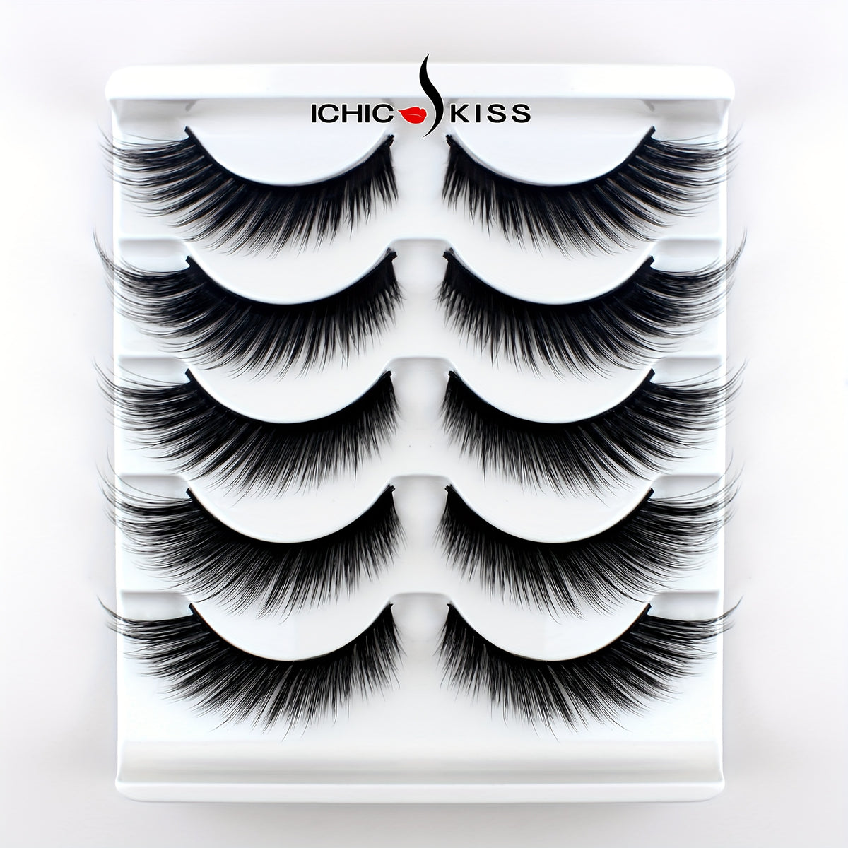 5 Pairs Faux Mink Fox Eye Cat Eye Lashes