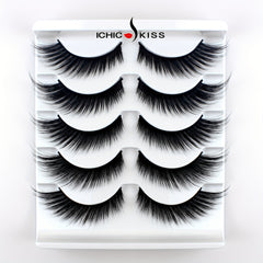 5 Pairs Faux Mink Fox Eye Cat Eye Lashes