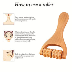 2 Pack Wooden Massage Rollers for Back Muscle Relief