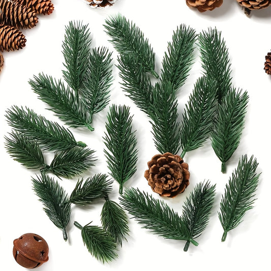 50pcs Artificial Pine Needles for DIY Wreaths Christmas Decorations