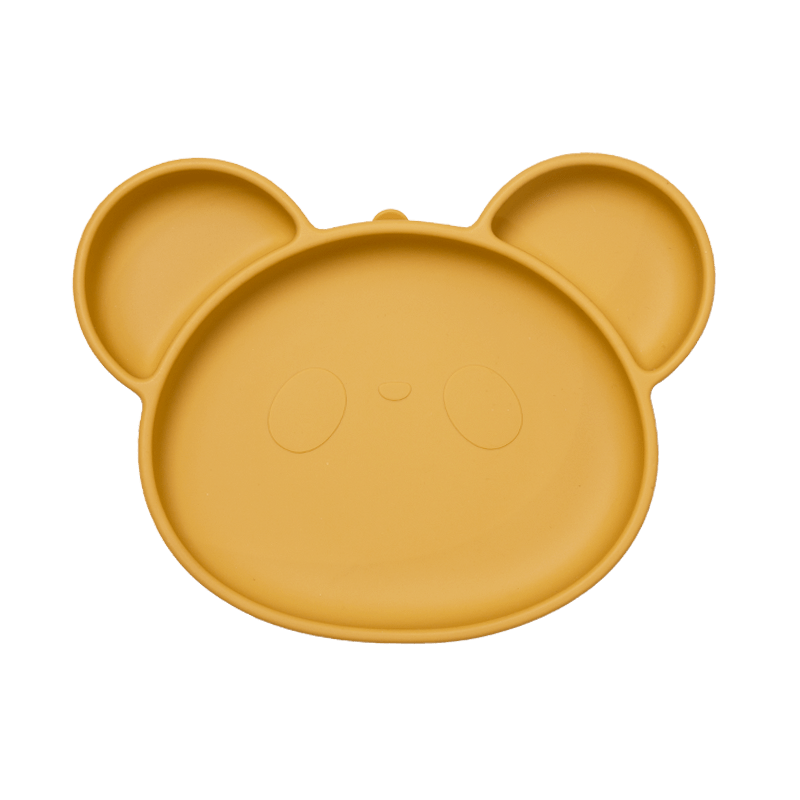 Panda Silicone Children's Feeding Plate with Suction Cup