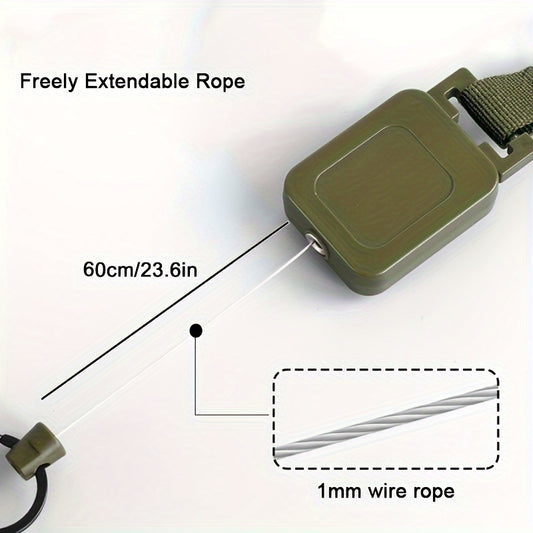 Retractable Keychain Buckle Steel Wire Rope Keyring