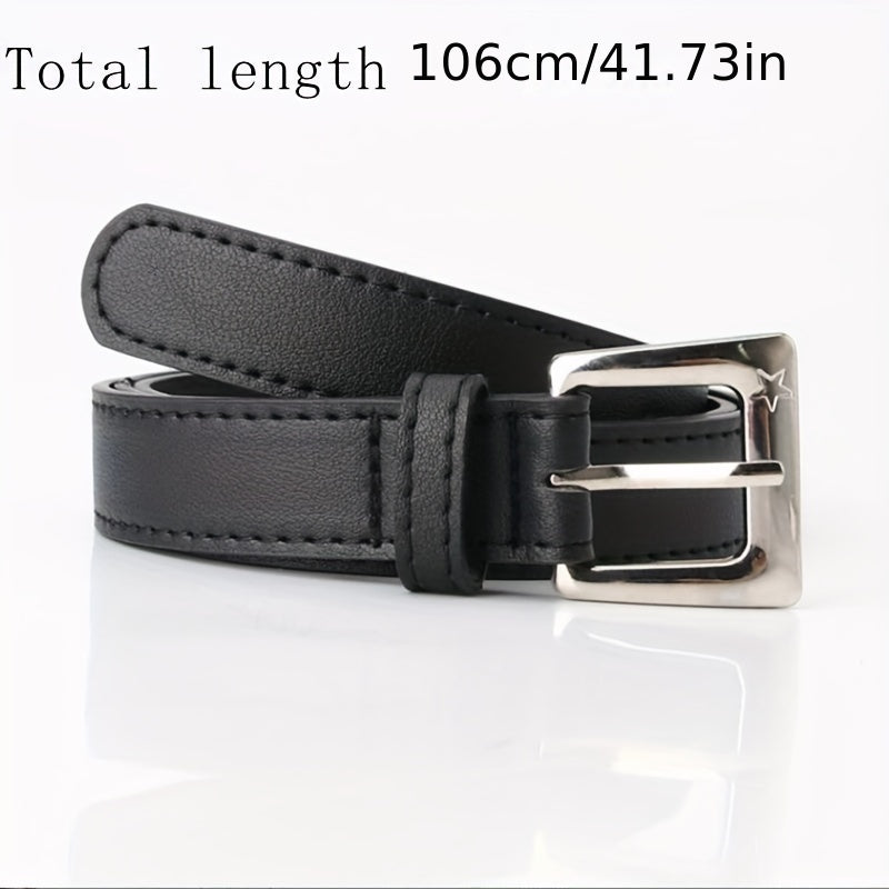 Vintage Square Pin Buckle Belt Classic Girdle For Women