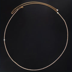Rhinestone Thin Waist Chain Sparkly Metal Belly Chain Dress Girdle Y2K