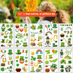 10 Pcs Easter Festive Tattoo Stickers Set