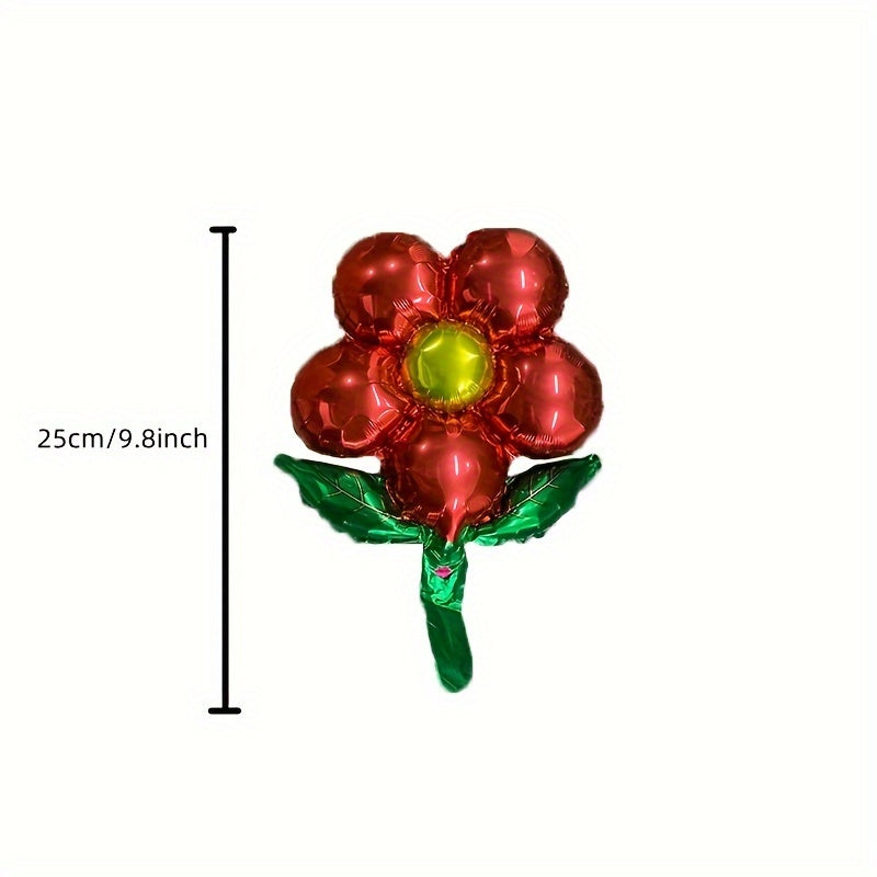 5pcs Flower Balloons for Outdoor Birthday Photo Decoration