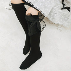 Girls Kids Sweet & Bowknot Crew Socks