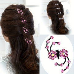 6pcs Mini Rhinestone Crystal Bridal Hair Clip Women Flower Girl Hair Accessories